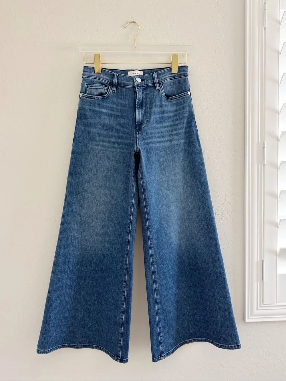 Frame Le Palazzo Crop Wide Leg Flare Jeans Size 28 - Picture 2 of 12